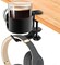 2-In-1 Desk Cup Holder Anti-spill Cup Holder 360° Rotating Headphone Hanger Desk
